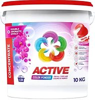 Стиральный порошок Active Color Powder ведро 10 кг 130 циклов стирки