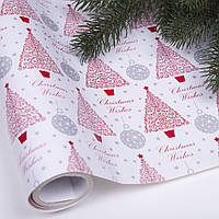 Новорічний папір для пакування подарунків 10 м