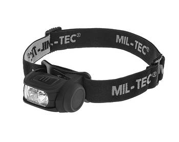 Налобний ліхтарик Mil-Tec LED 4 Color Black - 65 люменів