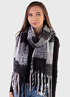 Очень теплый зимний шарф Мерлини Cordoba 445016 Черный 185*50 см