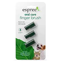 Набор из 3 щеток для котов и собак Espree Oral Care Fingerbrush для ухода за полостью рта, 227г