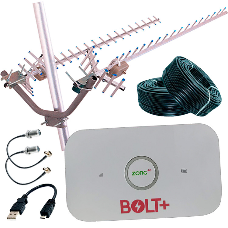 Потужний і компактний 4G Wi-Fi комплект (Роутер Bolt E5573 + Потужна Антена 32 дБ)