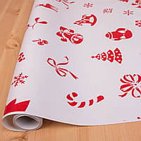 Новорічний папір для пакування подарунків 10 м