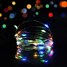 Світлодіодна гірлянда на батарейках RD-302, 10 метрів, 100 LED, мультиколір, фото 6