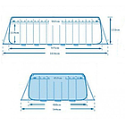 Каркасний басейн Intex Ultra Frame 26378 (975 х 488 х 132 см), з пісочним фільтр-насосом, драбиною та тентом, фото 8