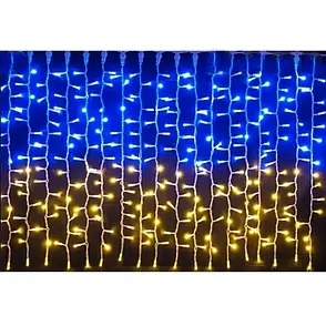 Гірлянда штора Прапор України 2*2м 160 LED DL жовто-синя Прапор України, фото 3