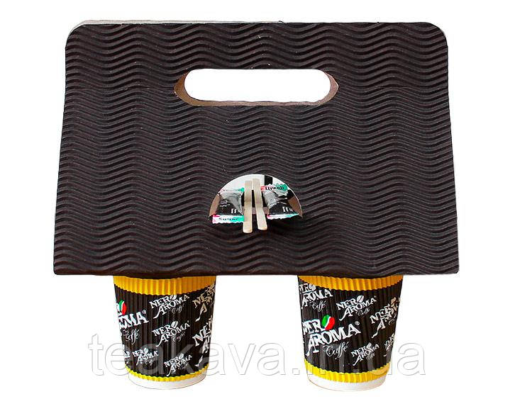 Холдер для склянок картонний в асортименті (кейс, тримач), 25 шт., фото 1