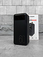 Power bank 60000 mah Torima быстрая зарядка с 4 usb мощный для телефона, Повербанк с фонариком портативный TRM