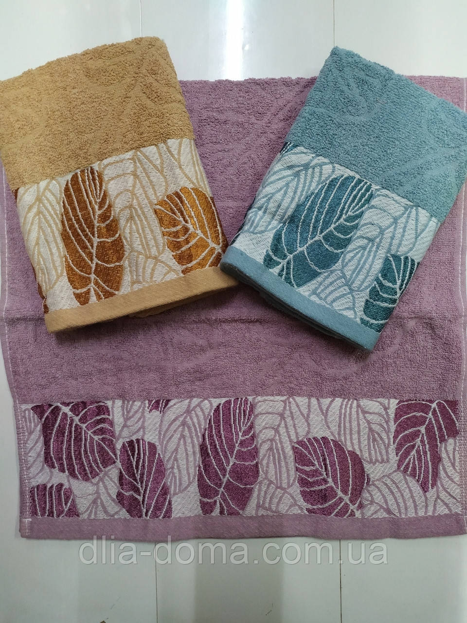 Полотенце махровое лицевое 50*100 цвета микс №309, фото 1