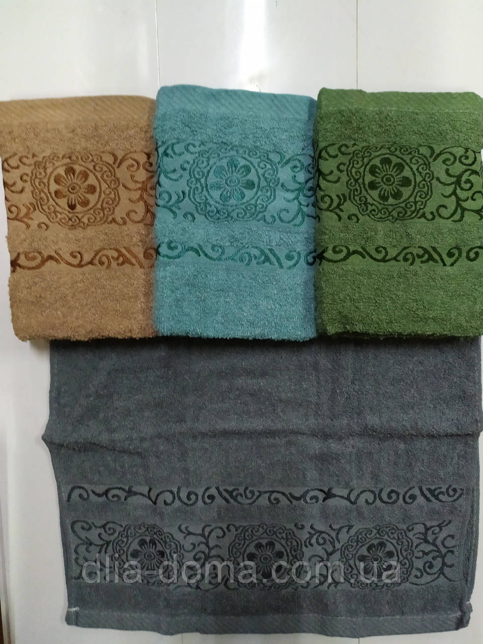 Полотенце махровое лицевое 50*100 цвета микс №334, фото 1