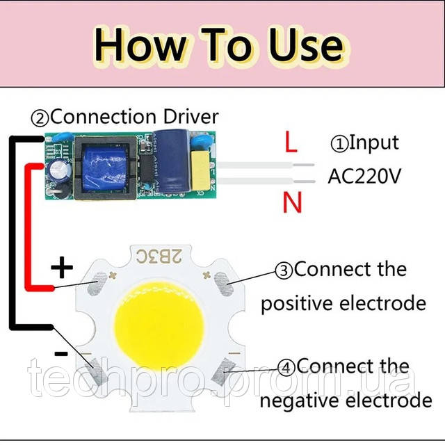 Как подключить led модуль 3W