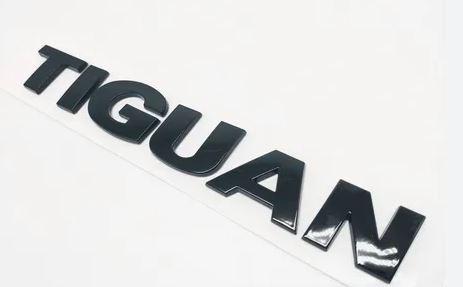 Шильдик емблема напис на багажник Volkswagen Tiguan колір чорний глянець, фото 1