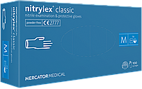 Перчатки медицинские нитриловые Mercator Medical Nitrylex Classic размер M (100 шт/50 пар/уп)