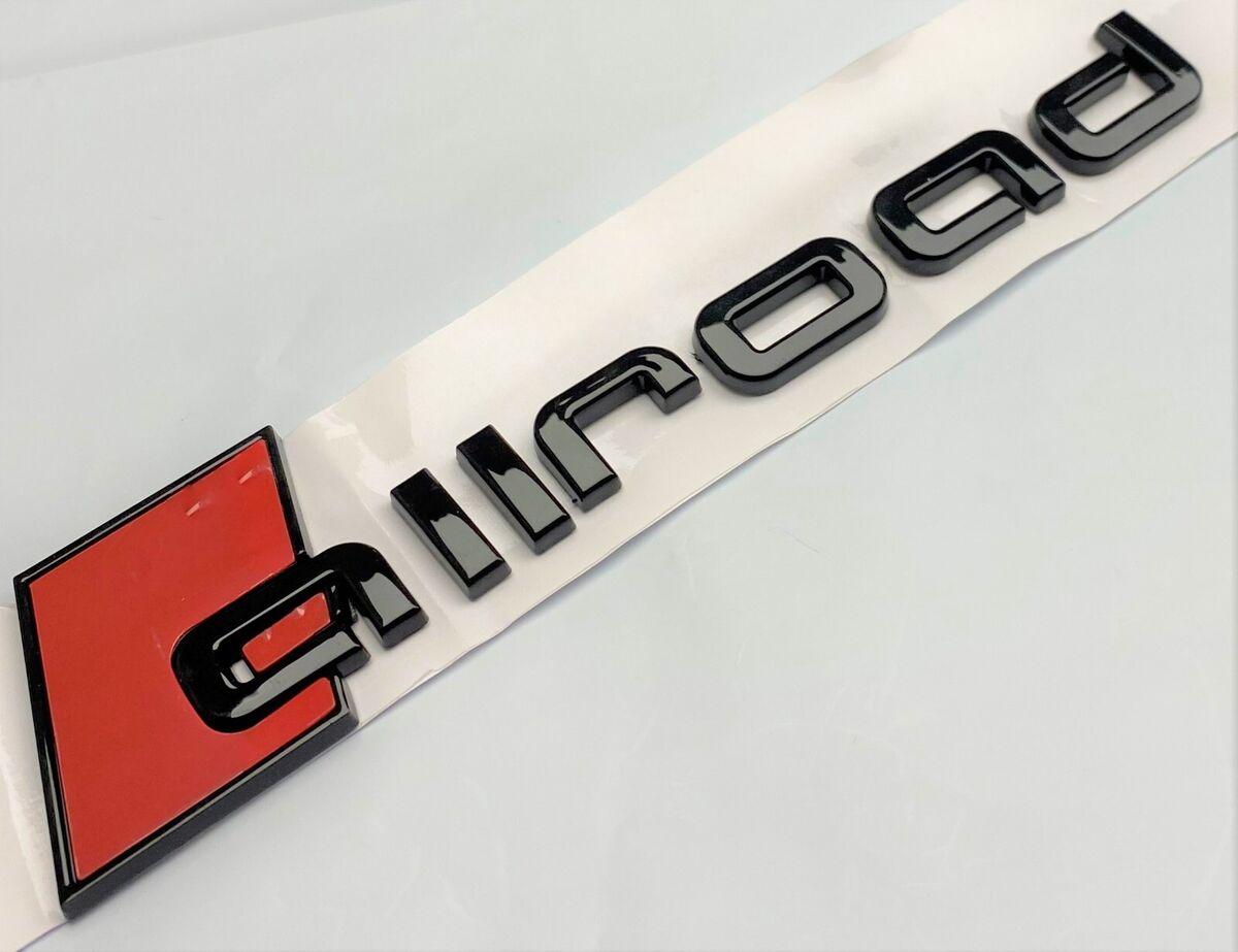 Шильдик емблема на багажник  Audi "Allroad" Олроад Ауді значок чорний глянець