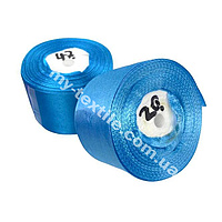 Стрічка атласна ширина 5 см Бабіна 23 м (25 ярдів) Голубой №20