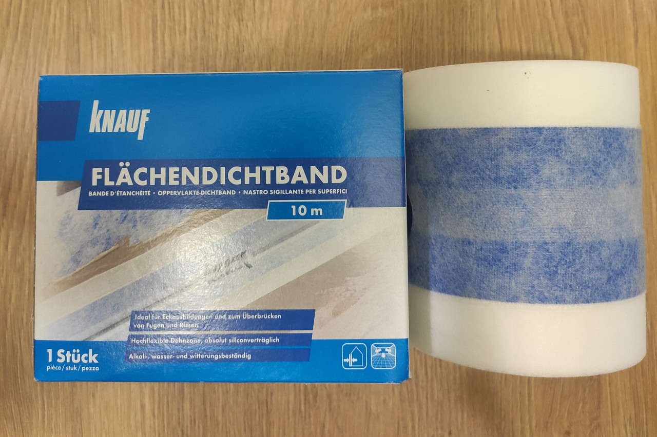 Гідроізоляційна стрічка Кнауф (флехендихбанд) Німеччина (оригінал) 10м KNAUF Flachendichtband