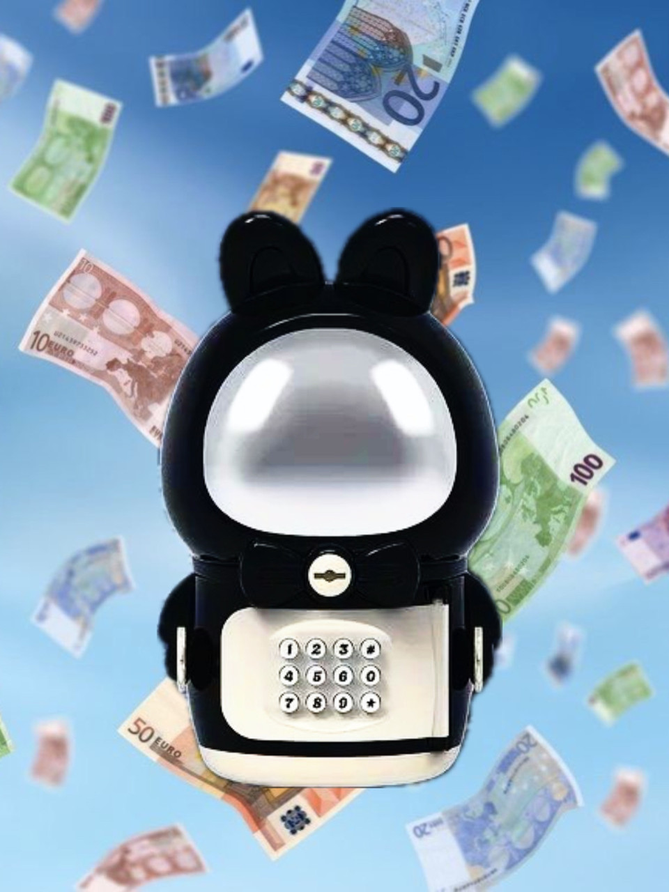 Дитяча електронна скарбничка Сейф Космонавт Зайчик з кодовим замком Little Space Rabbit Piggy Bank