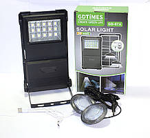 Ліхтар із сонячною панеллю GDTimes GD-07A, PowerBank 3000mAh + 2 лампи