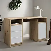 Письмовий стіл із двома тумбочками, комп'ютерний стіл для навчання в стилі лофт Canyon 9 ММ