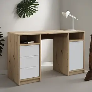 Письмовий стіл із двома тумбочками, комп'ютерний стіл для навчання в стилі лофт Canyon 9 ММ, фото 1