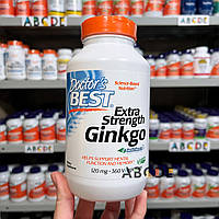 Doctors Best, Extra Strength Ginkgo, гинкго билоба с повышенной силой действия, 120 мг, 360 капсул