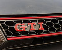 Шильдик эмблема Volkswagen "GTI" Значок фольцваген джи ти ай в решетку