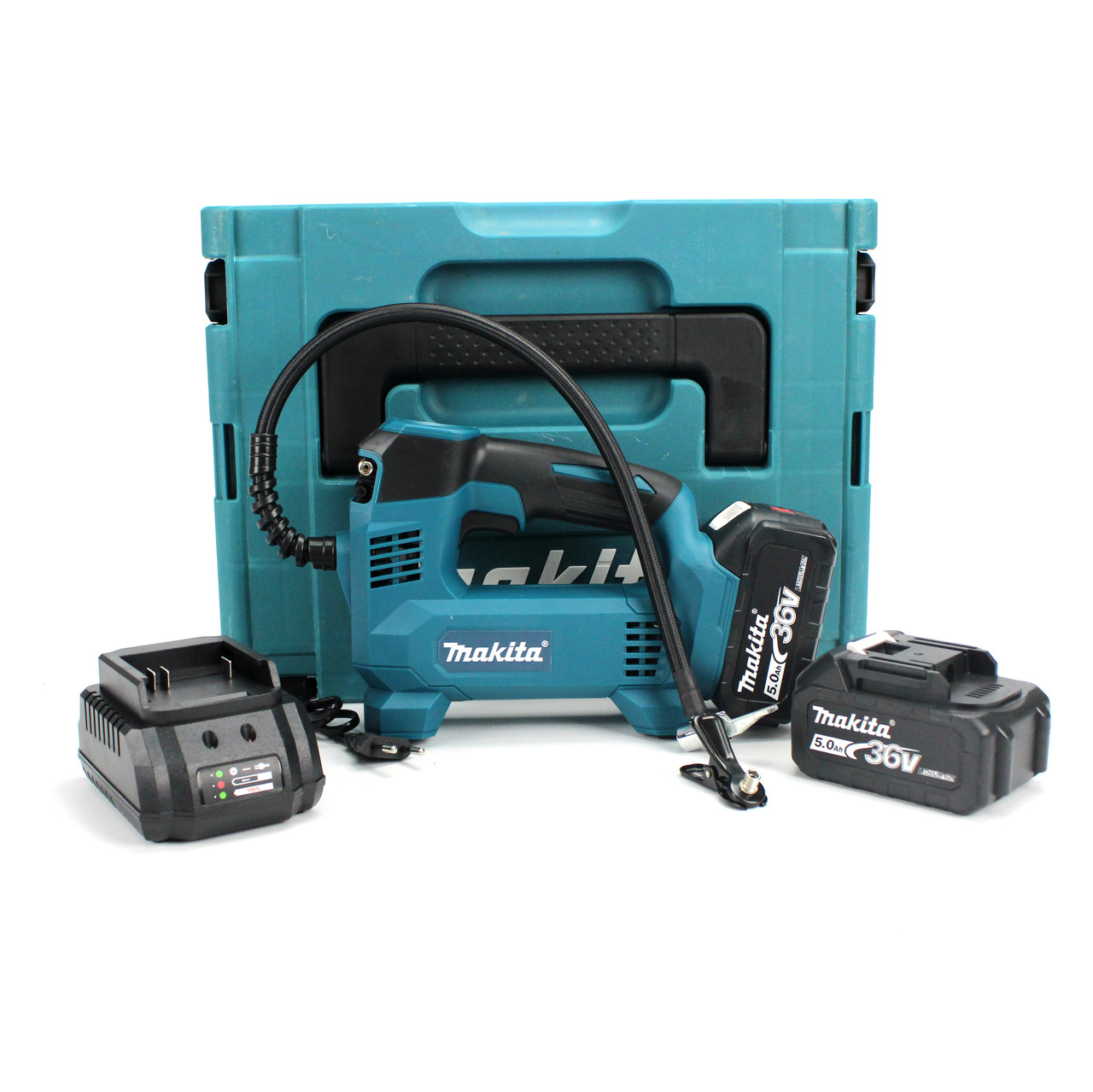Акумуляторний автомобільний компресор Makita DMP180 (12 л/хв 36 V, 10 A), з LED-індикатором тиску
