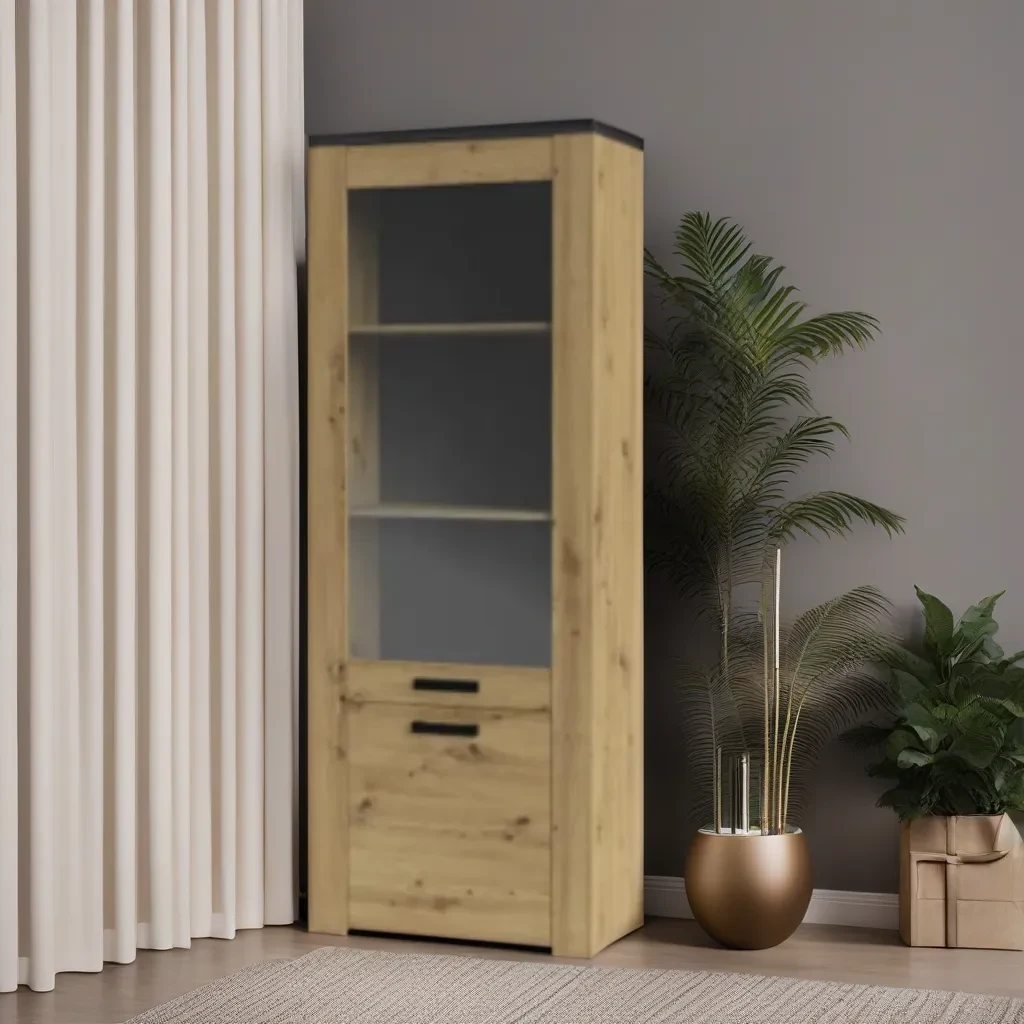 Книжкова шафа висока вітрина для книг Follow 131 ММ з підсвічуванням