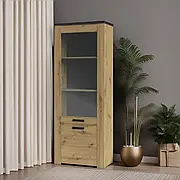 Книжкова шафа висока вітрина для книг Follow 131 ММ з підсвічуванням