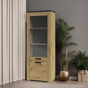 Книжкова шафа висока вітрина для книг Follow 131 ММ з підсвічуванням, фото 1