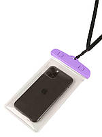 Водонепроницаемый чехол-пакет Tenkraft для телефона для фото и видео под водой Фиолетовый (10239135)