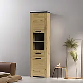 Шафа висока вузька пенал з полицями для речей, пенал у ванну вітальню спальню Follow 103 ММ