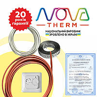 Тёплый пол электрический одножильный 4 м2 | Nova Therm | Терморегулятор в подарок | Гарантия 20 лет