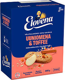 Упаковка Галети з вівса ELOVENA яблуко та ірис 300 г, (6 шт/ящ)