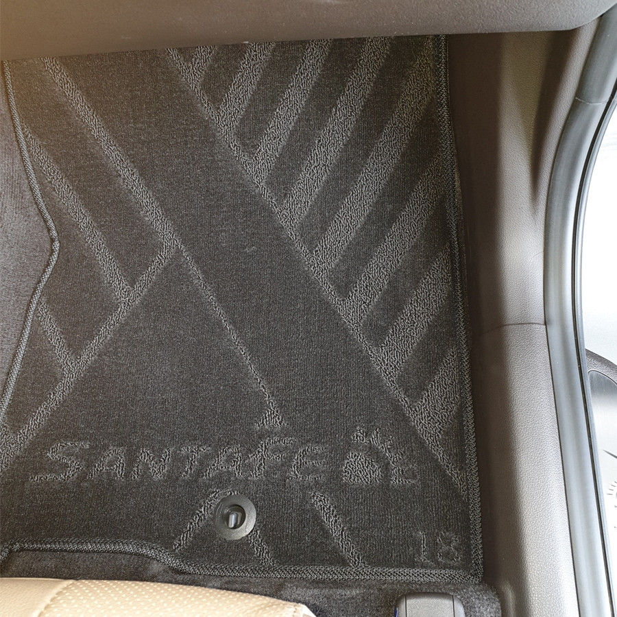 Автокилимки ворсові в салон HYUNDAI Santa-Fe 2018- (5 місць) комплект текстильних килимків для автомобіля