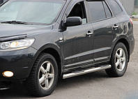 Боковые трубы B2 (2 шт., нерж.) для Hyundai Santa Fe 2 2006-2012 гг