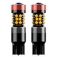 Автомобильная светодиодная лампа поворот + стоп сигнал DXZ G-3030-30 T25-3157 Yellow (6175-22465)