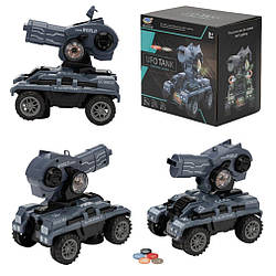 169-152 GC Машина Танк, стріляє дисками, світло, звук, їздить, на батарейках, у коробці