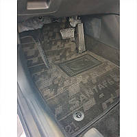 Автокилимки ворсові в салон HYUNDAI Santa-Fe 2021- (5 місць) комплект текстильних килимків для автомобіля