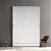 Біла шафа купе дводверна для спальні, передпокою Diego New DIN150 ММ, гардероб