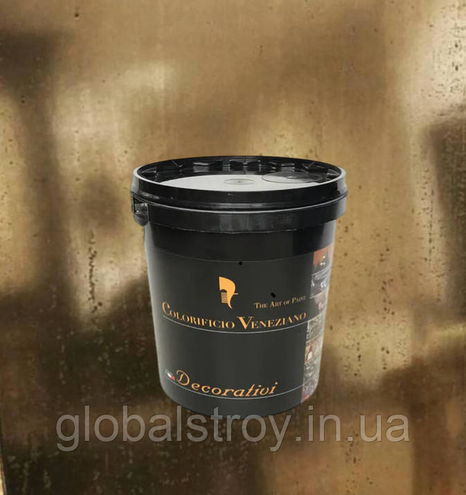 Декоративне покриття рідкий метал золото королівське Colorificio Veneziano Aurea Oro Plus А+В+С комплект 1 кг