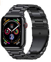 Браслет BeWatch для Apple Watch series 3 | 4 | 5 | 6 с шириной корпуса 42|44mm классический стальной Черный
