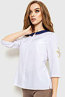 Блуза класичесская, цвет бело-синий, размер S, 230R081