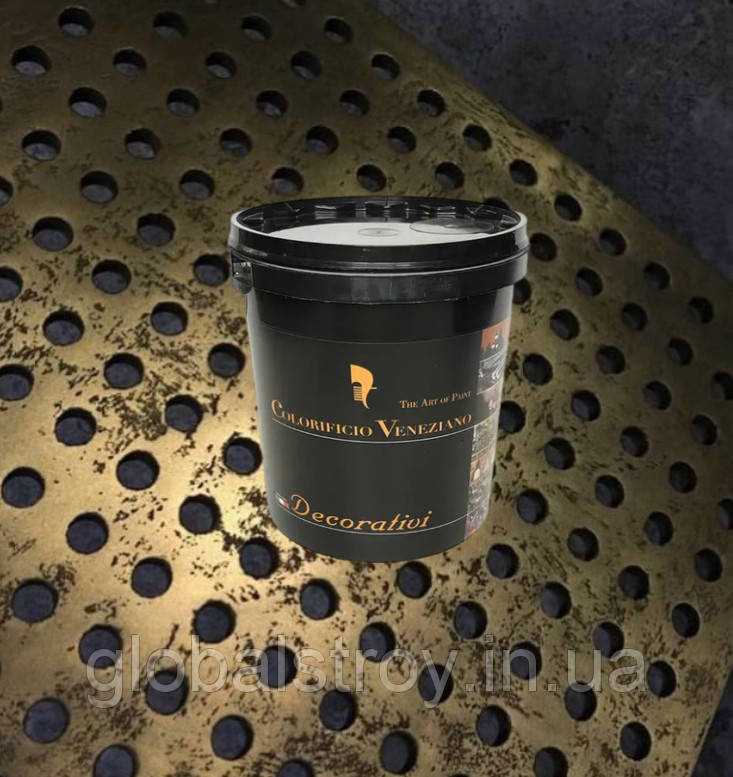 Декоративне покриття рідкий метал золото та латунь Colorificio Veneziano Aurea Oro/ Oro Extra (А+В+С) 1 кг