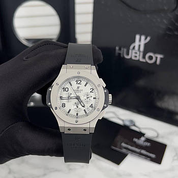 Модний чоловічий наручний годинник Hublot Big Bang MateSilver-Black-Grey