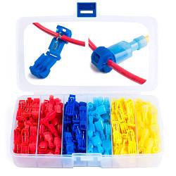 Набір клем Т-подібних 120шт обтискних з ізоляцією для швидкого обтискання