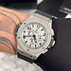 Модний чоловічий наручний годинник Hublot Big Bang MateSilver-Black-Grey, фото 10