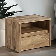 Приліжкова тумбочка з полицею і висувною шухлядою для спальні Tahoe ММ