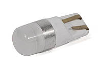 Светодиодная лампа StarLight T10 2 диода 2835 12V 0,5W WHITE / матовая линза / пластиковый цоколь / серый