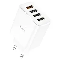 Зарядний пристрій Hoco C102A Fuerza 4USB/2.1A QC3.0 28.5W White
